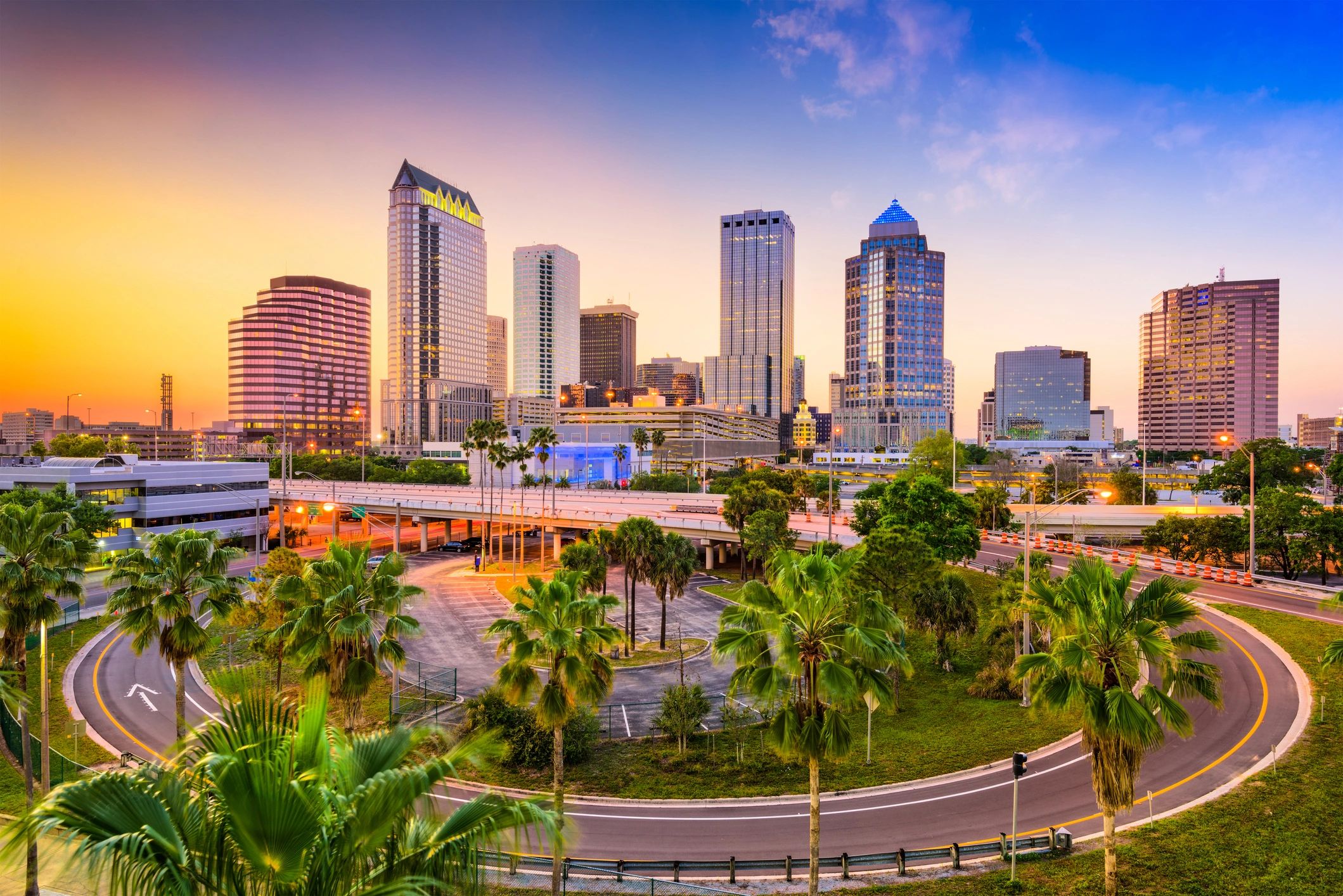 Aerial view of Tampa Bay